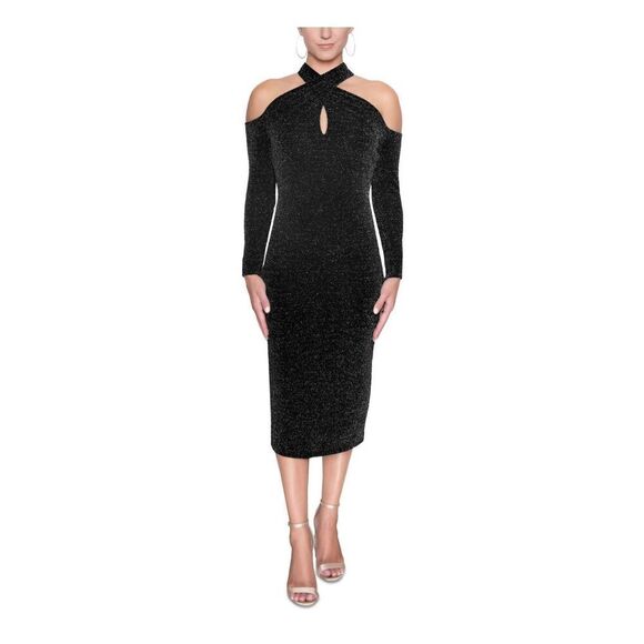 Rachel Rachel Roy Women's XS Grey Metallic Halter Bodycon Dress - Picture 1 of 5
